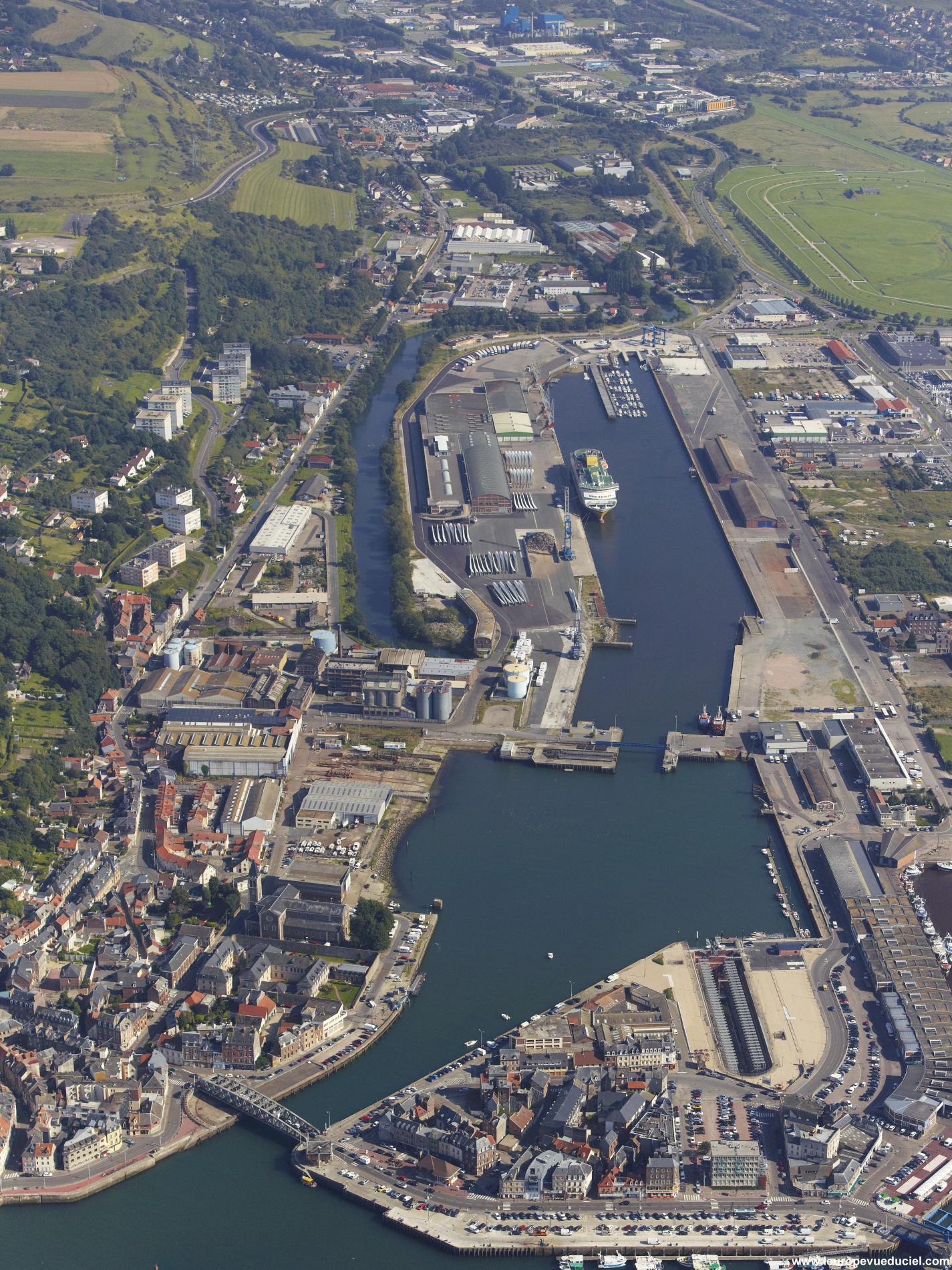 Port de Dieppe vue aérienne