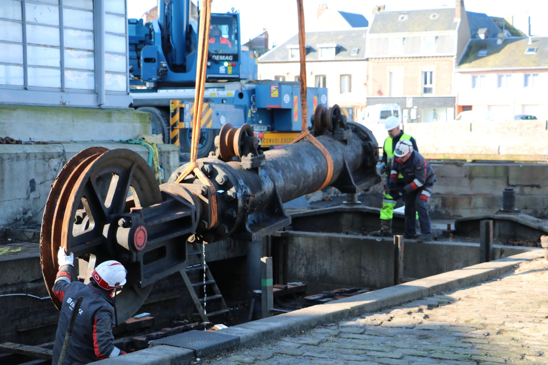 Pont Colbert mécanisme de rotation