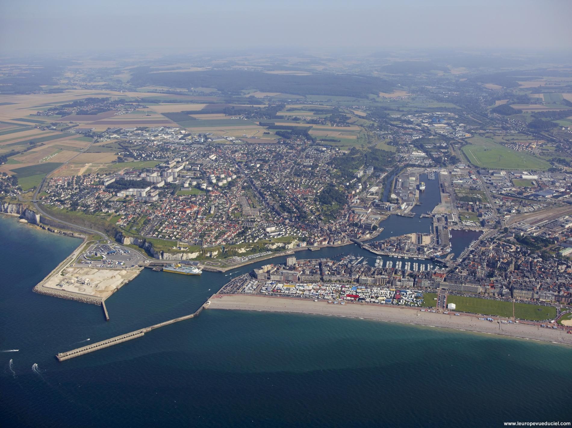 Port de Dieppe vue aérienne