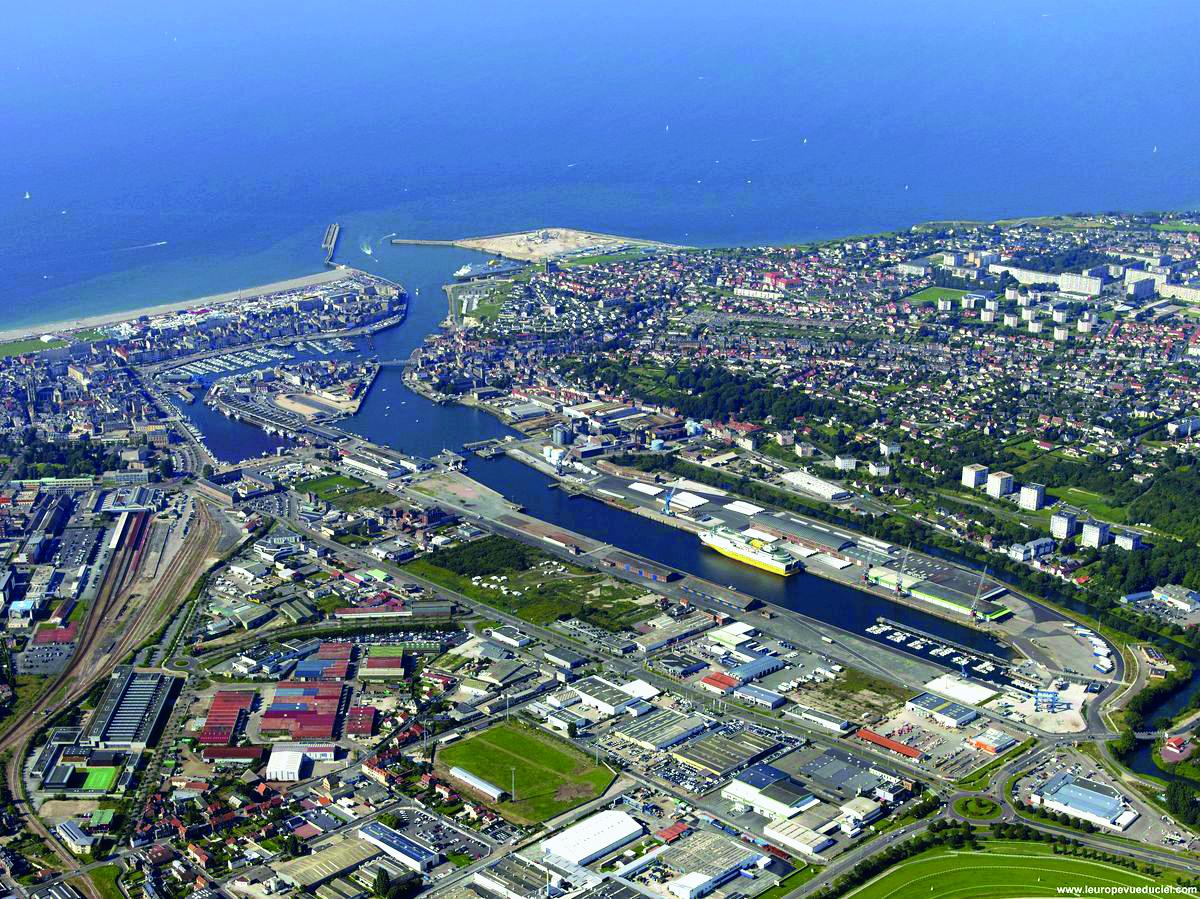 Le port de Dieppe vue aérienne