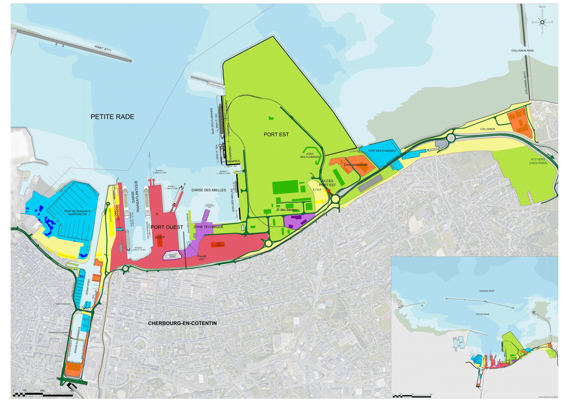 Plan du port de Cherbourg