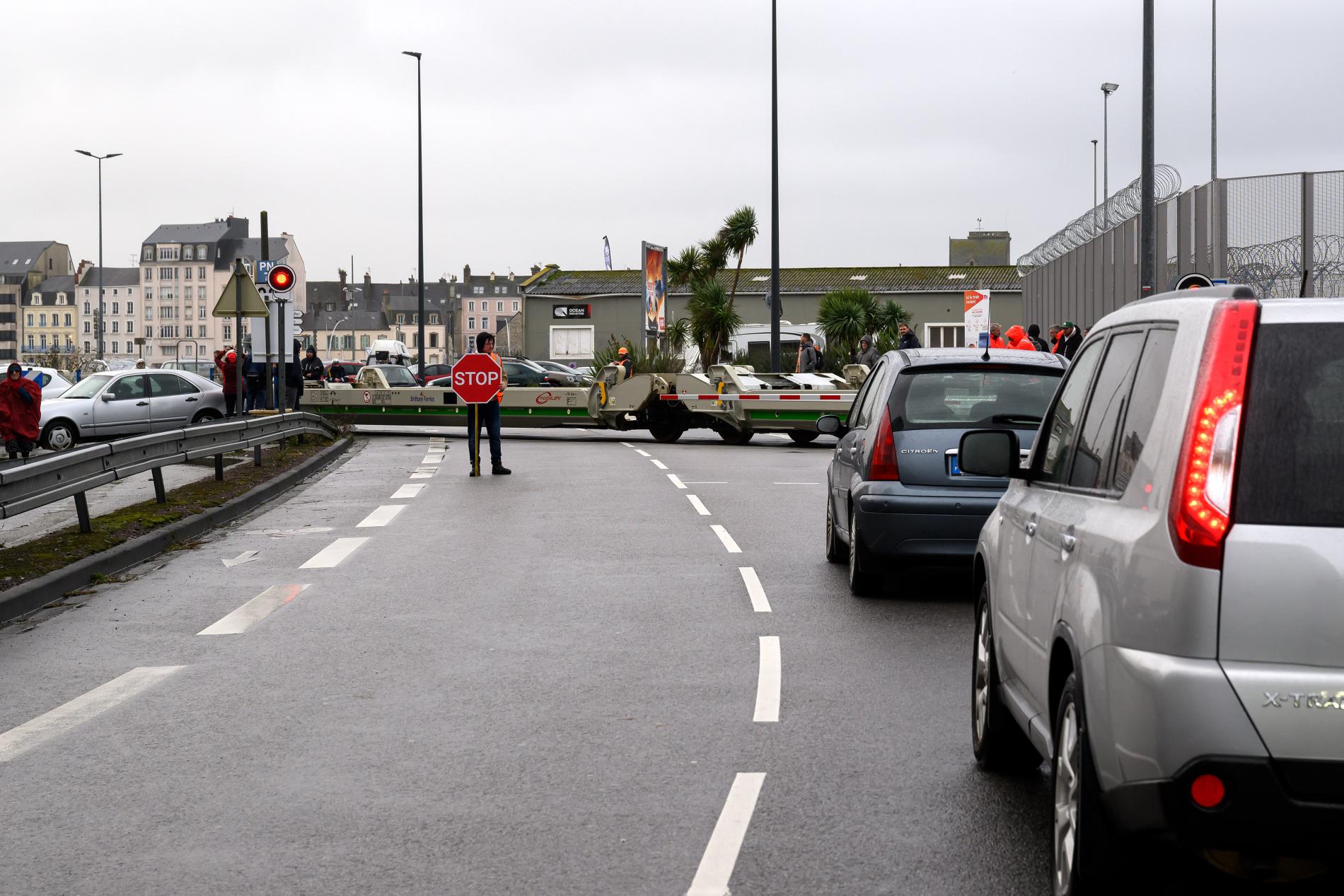 1er train d'essai ferroutage à Cherbourg