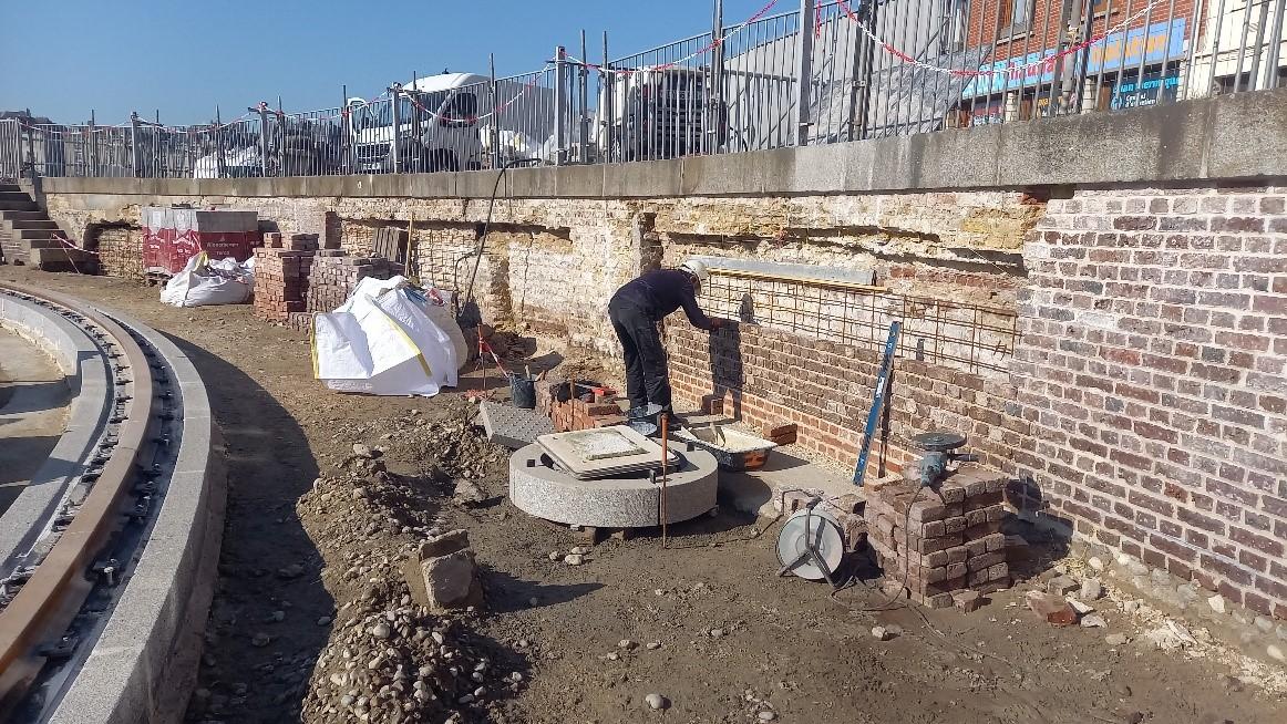 Travaux sur la zone de rotation du pont Colbert