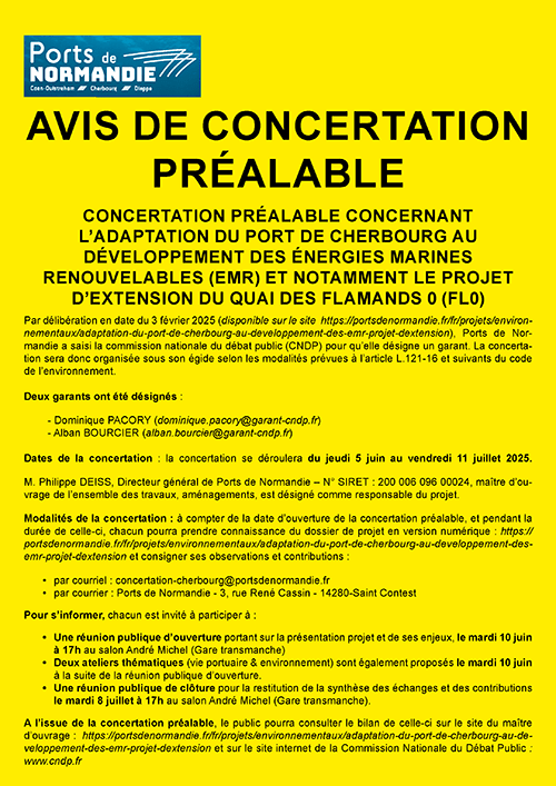 avis de concertation préalable