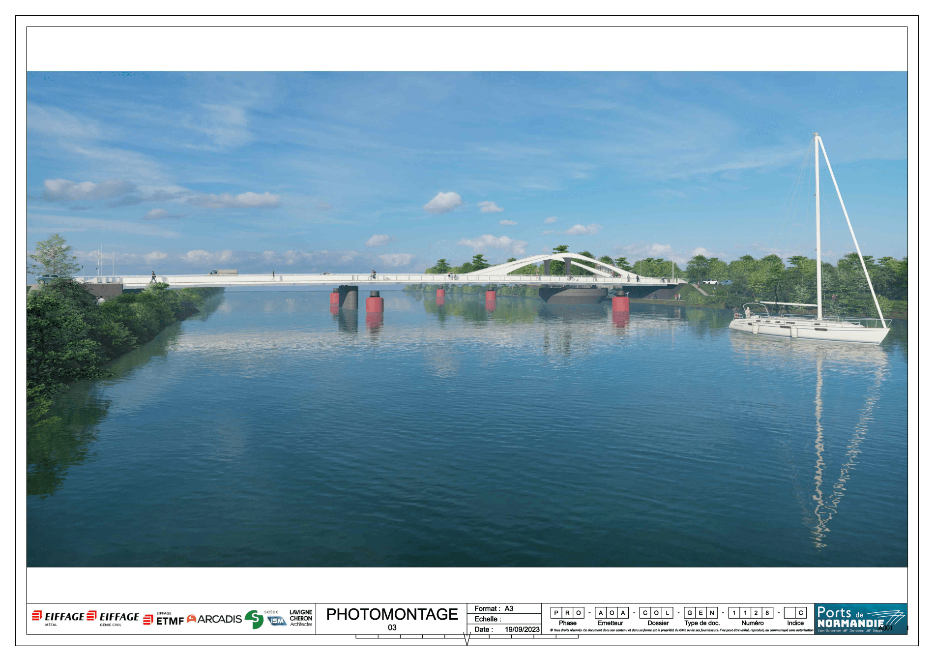 Futur pont de Colombelles