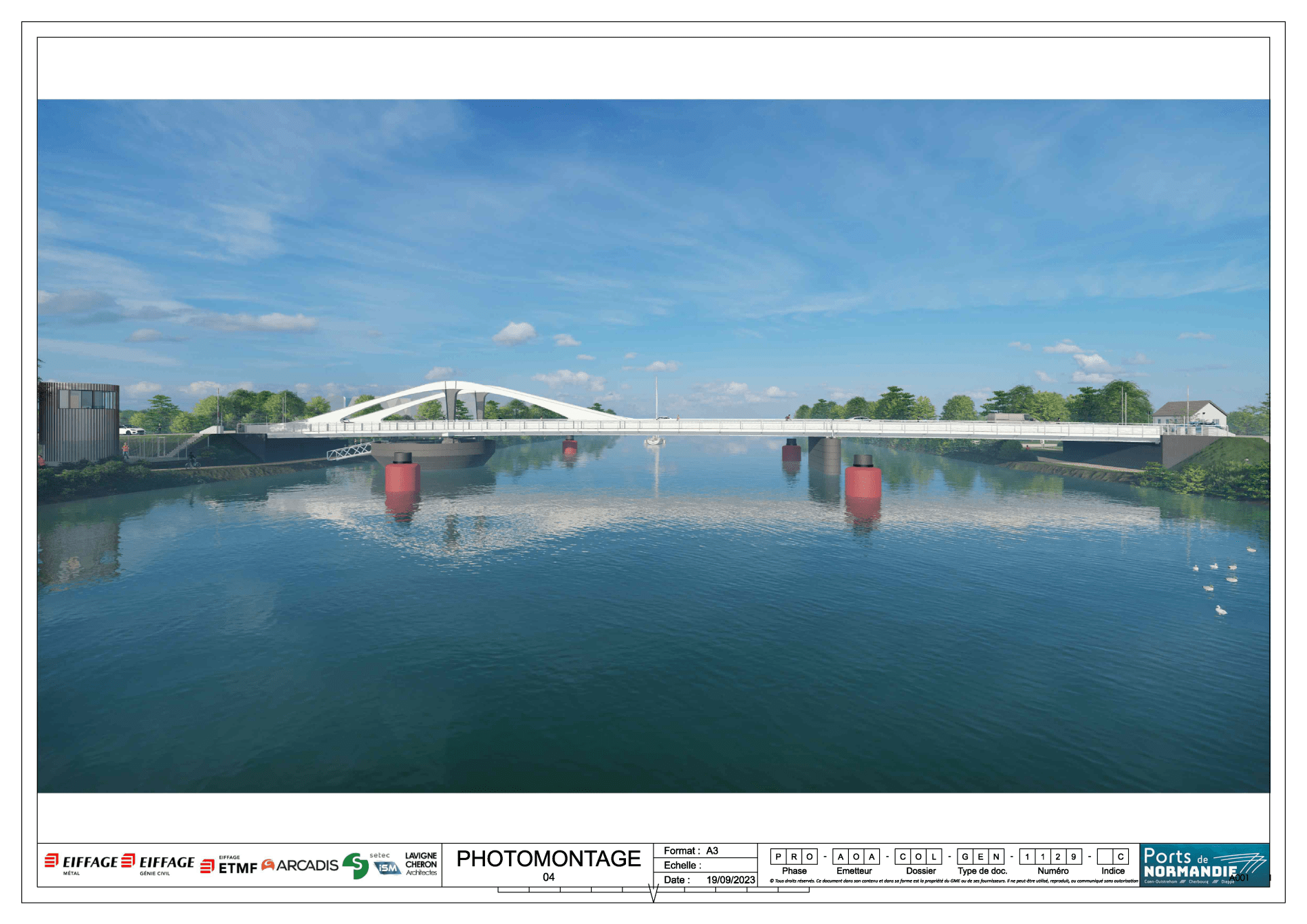 Futur pont de Colombelles