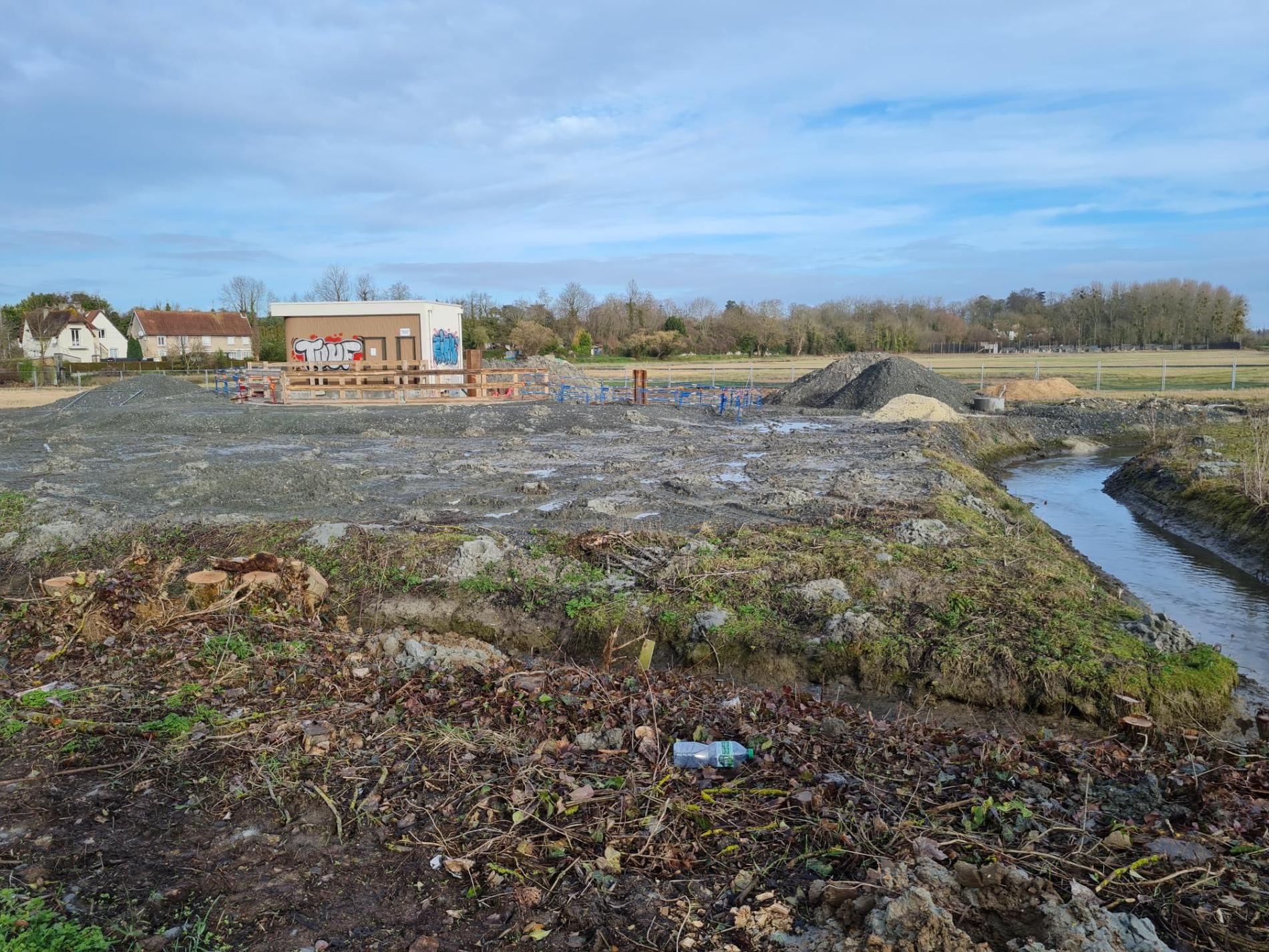 Chantier du futur pont de Colombelles