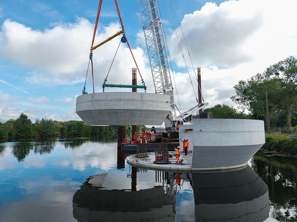 Travaux pont de Colombelles