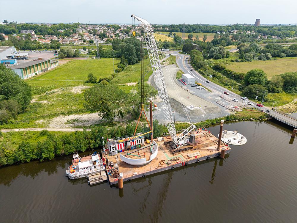 Travaux pont de Colombelles