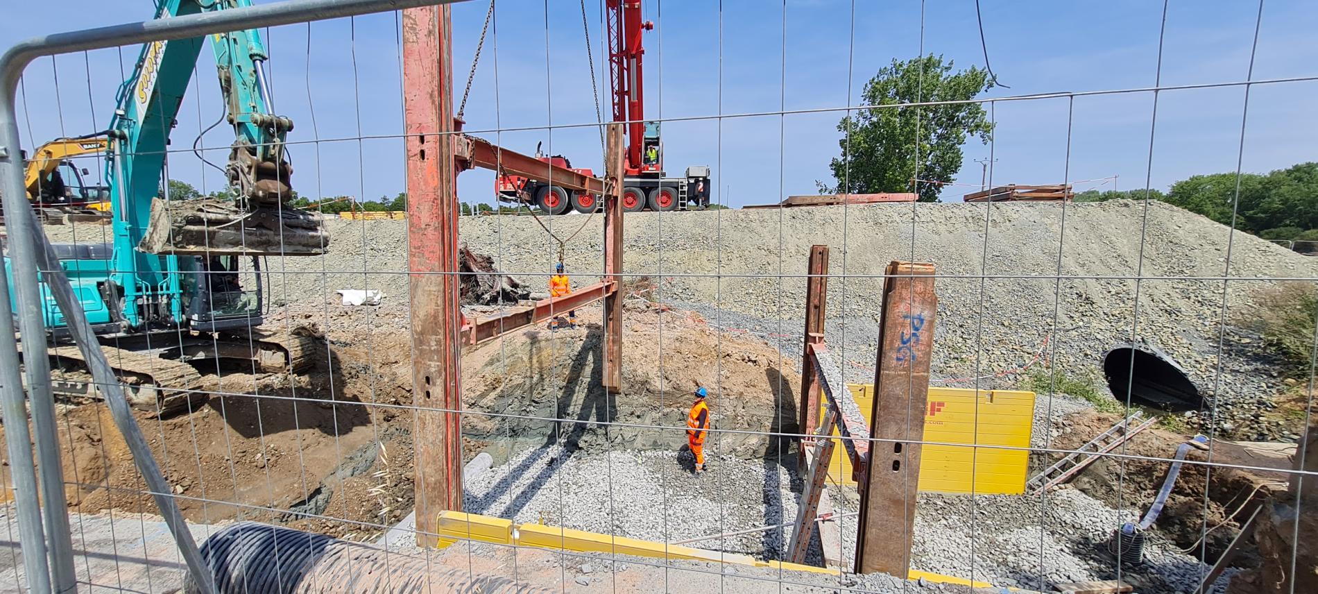 Travaux pont de Colombelles