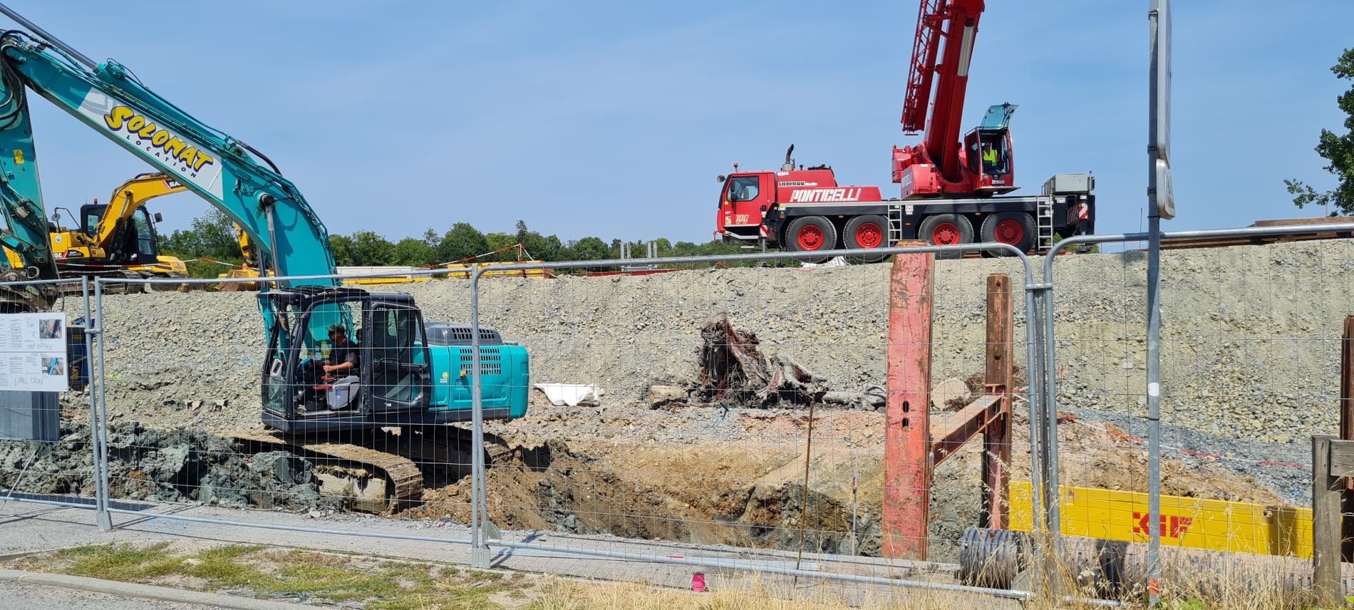 Travaux pont de Colombelles