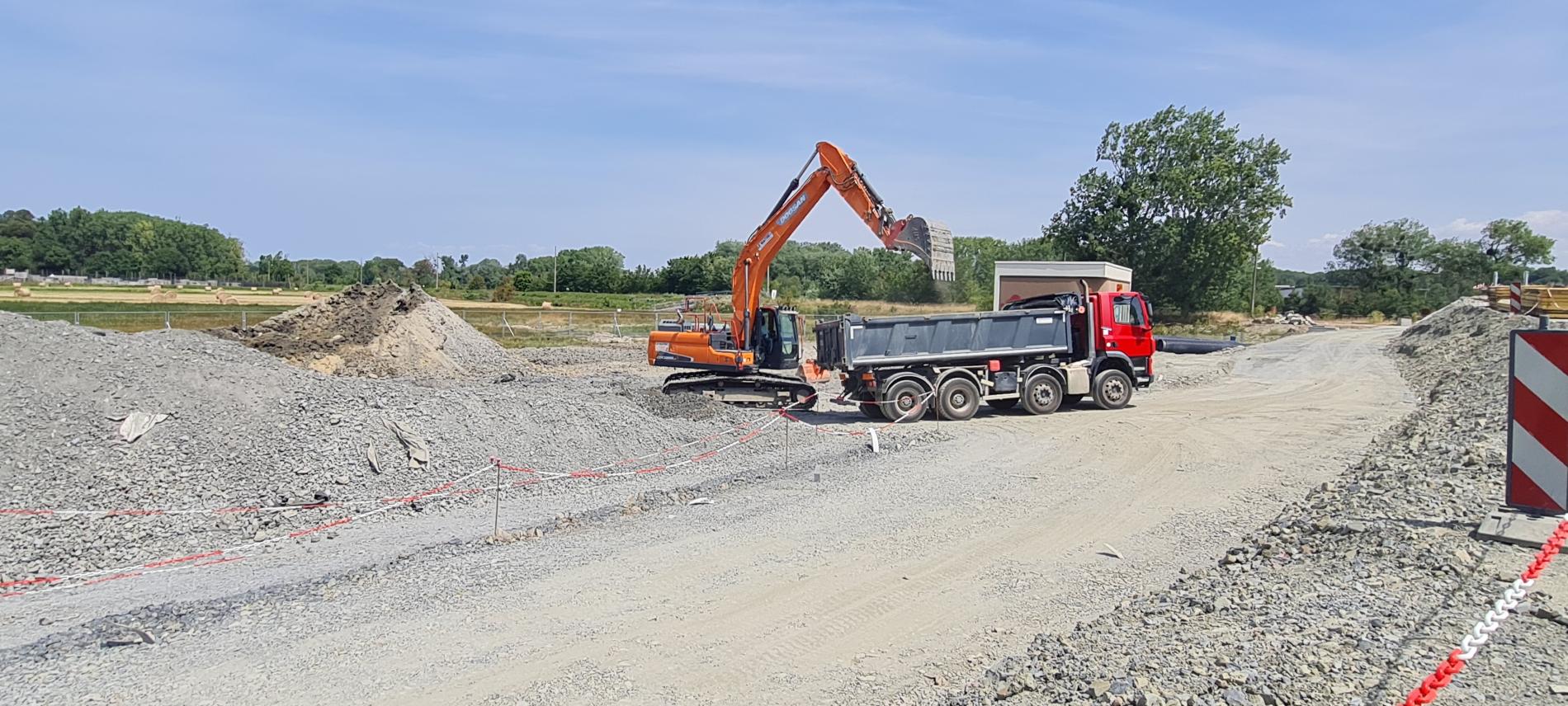 Travaux pont de Colombelles