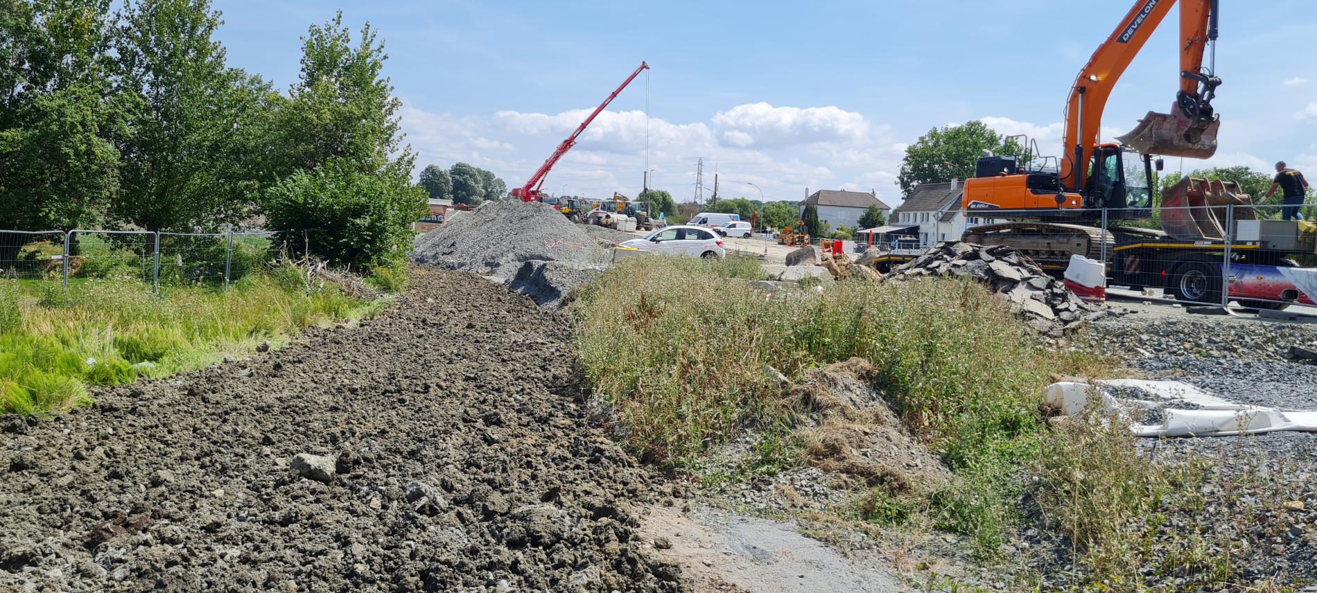 Travaux pont de Colombelles