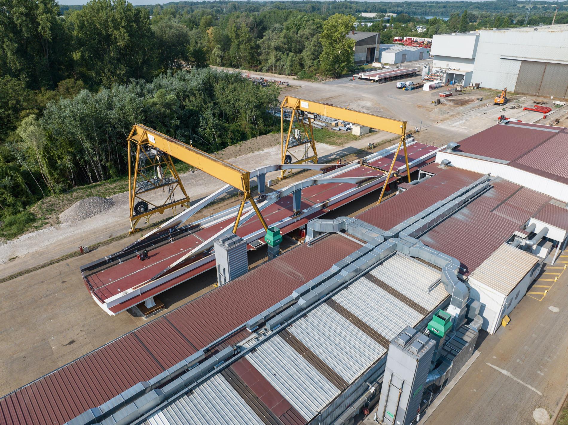 Pont de Colombelles en construction 