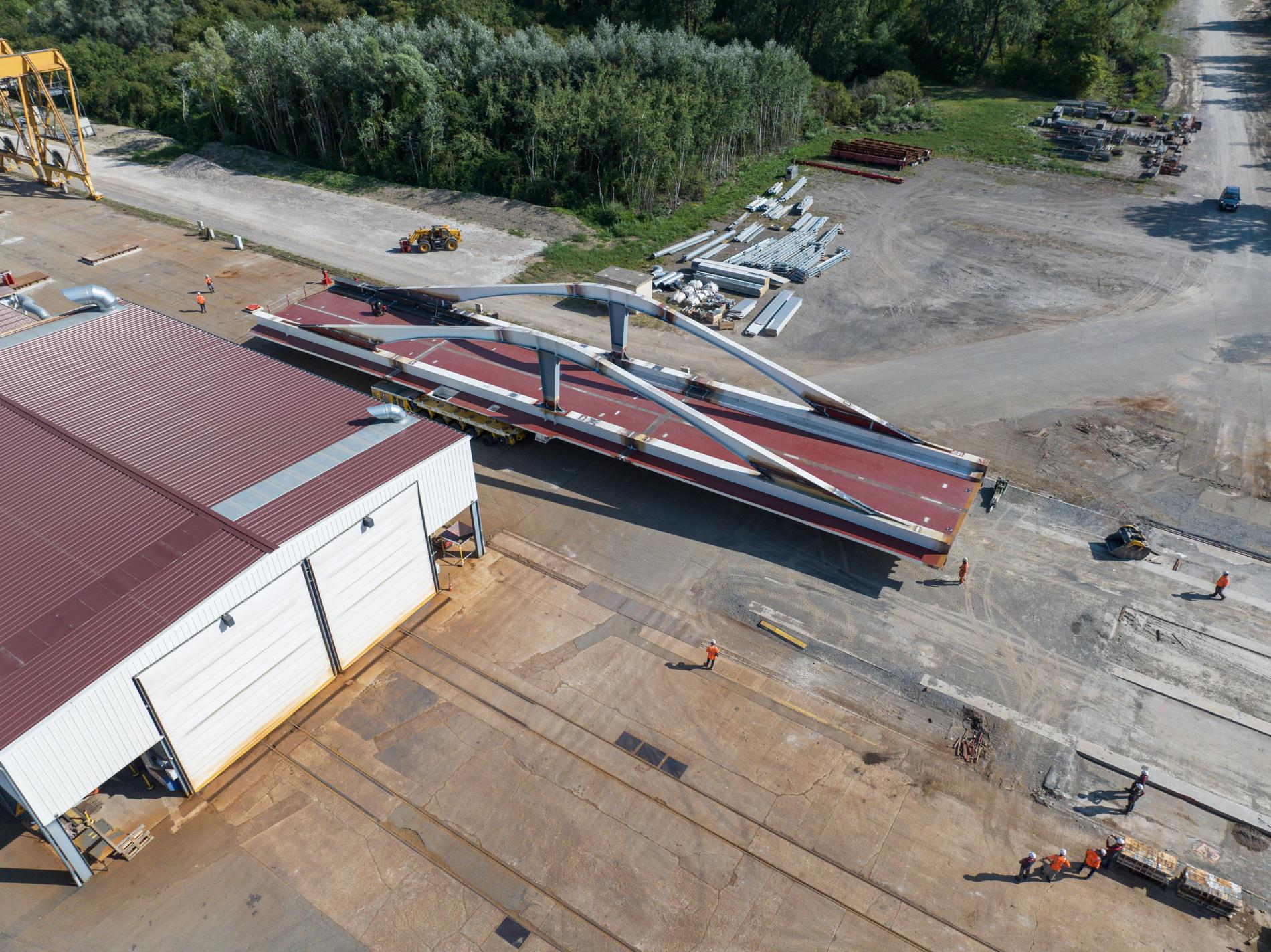 Pont de Colombelles en construction 